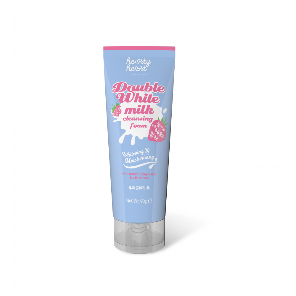 Hearty Heart - Double White Milk - Cleansing Foam (90g)