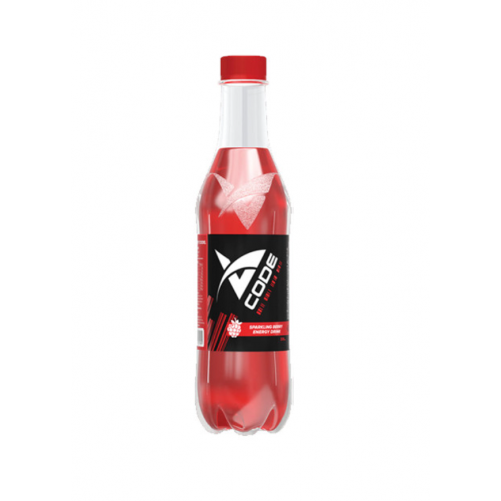 VCode - Sparkling Berry - Energy Drink (330ml) Red (Bottle)