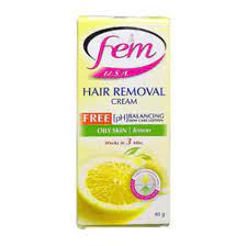 Fem - Hair Removal Cream - Oily Skin - Lemon (40g)