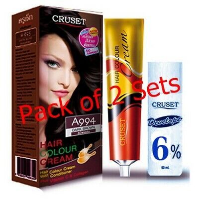 Cruset - A994 - Dark Brown - Hair Colour Cream (60g)