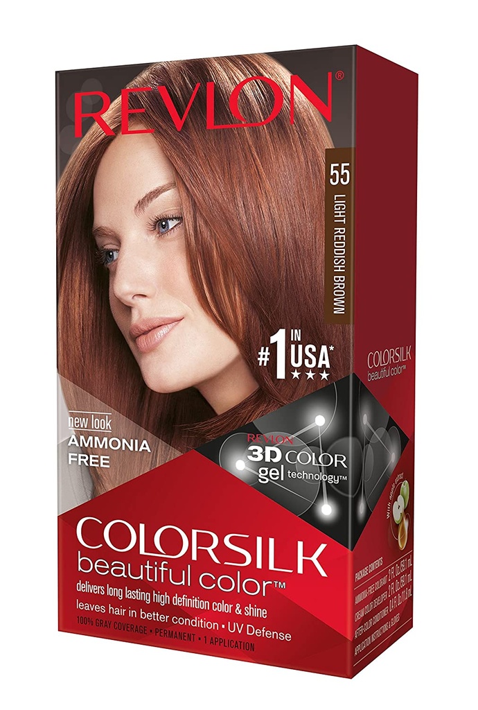 Revlon - 55 Light Reddish Brown - Colorsilk