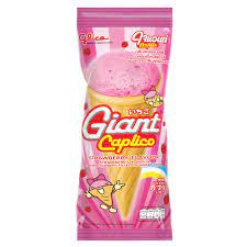 Giant - Caplico Strawberry Flavour Confectionery Filled in Wafer Cone (28g)