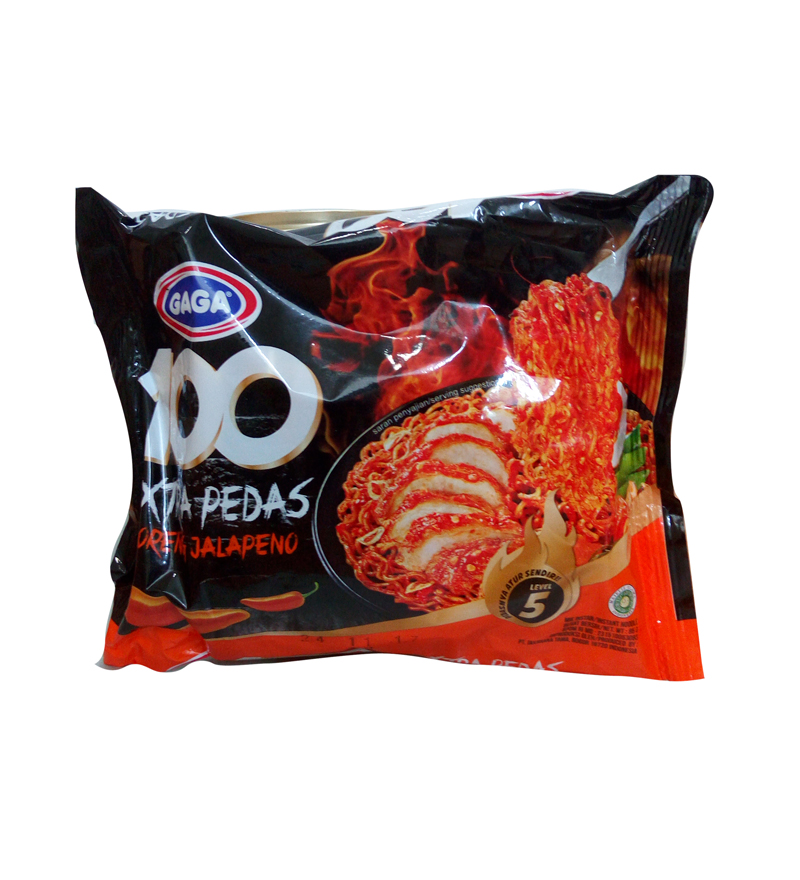 Gaga - Instant Fried Noodle Soup - 100 Extra Pedas (85g) Red