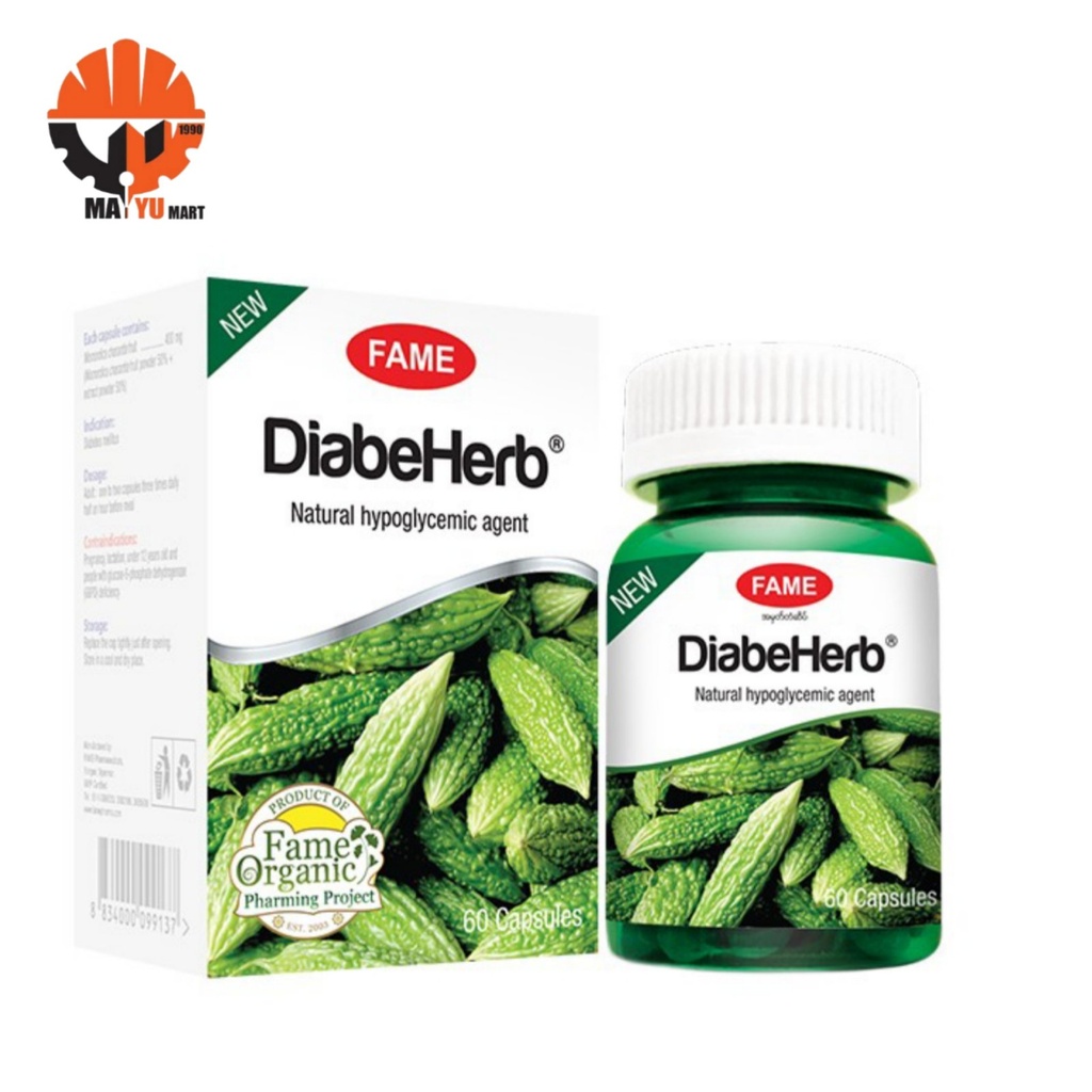 Fame - Diabeherb - Natural Hypoglycemic Agent (60Capsules)