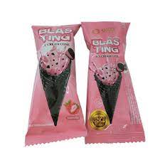 Blasting - Ice Cream Cone - Strawberry Flavour (11g) (Pcs) Pink - Halal