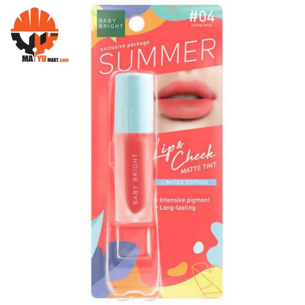 Baby Bright - Summer Lip &amp; Cheek Matte Tint - 04 (Living Coral)