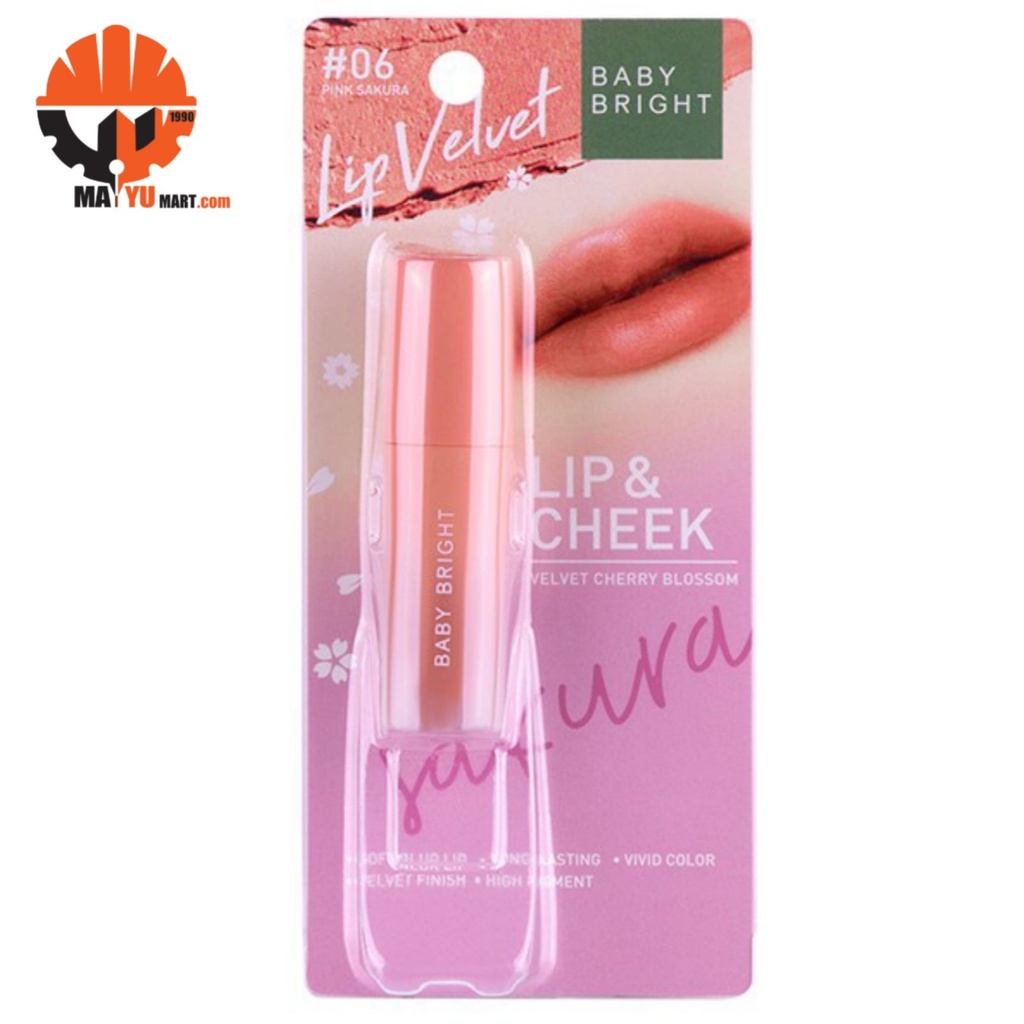 Baby Bright - Lip &amp; Cheek Lip Velvet #06 (Pink Sakura)