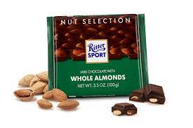 Ritter Sport - Whole Almond Chocolate (100g) - Green