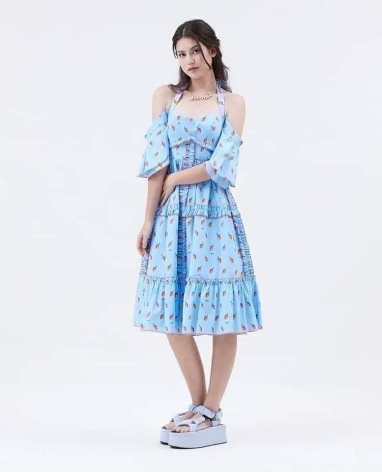 DressUp - Snap Blue Chillies Dress (S,M,L Size)(No.514)