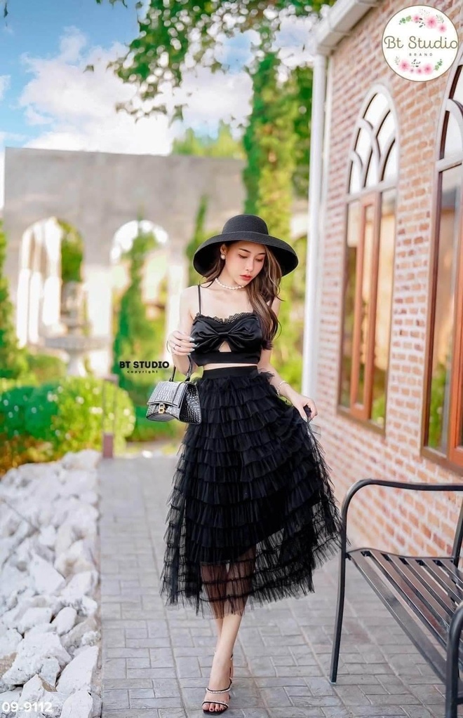 DressUp - BT Black Ribbon Top+Zar Skirt(L Size)(No.748)