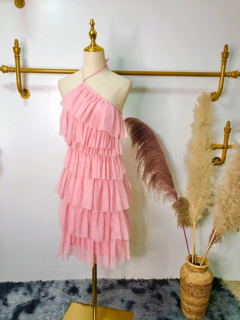 DressUp -  Pachara Shop Pink Dress(S Size)(No.949)