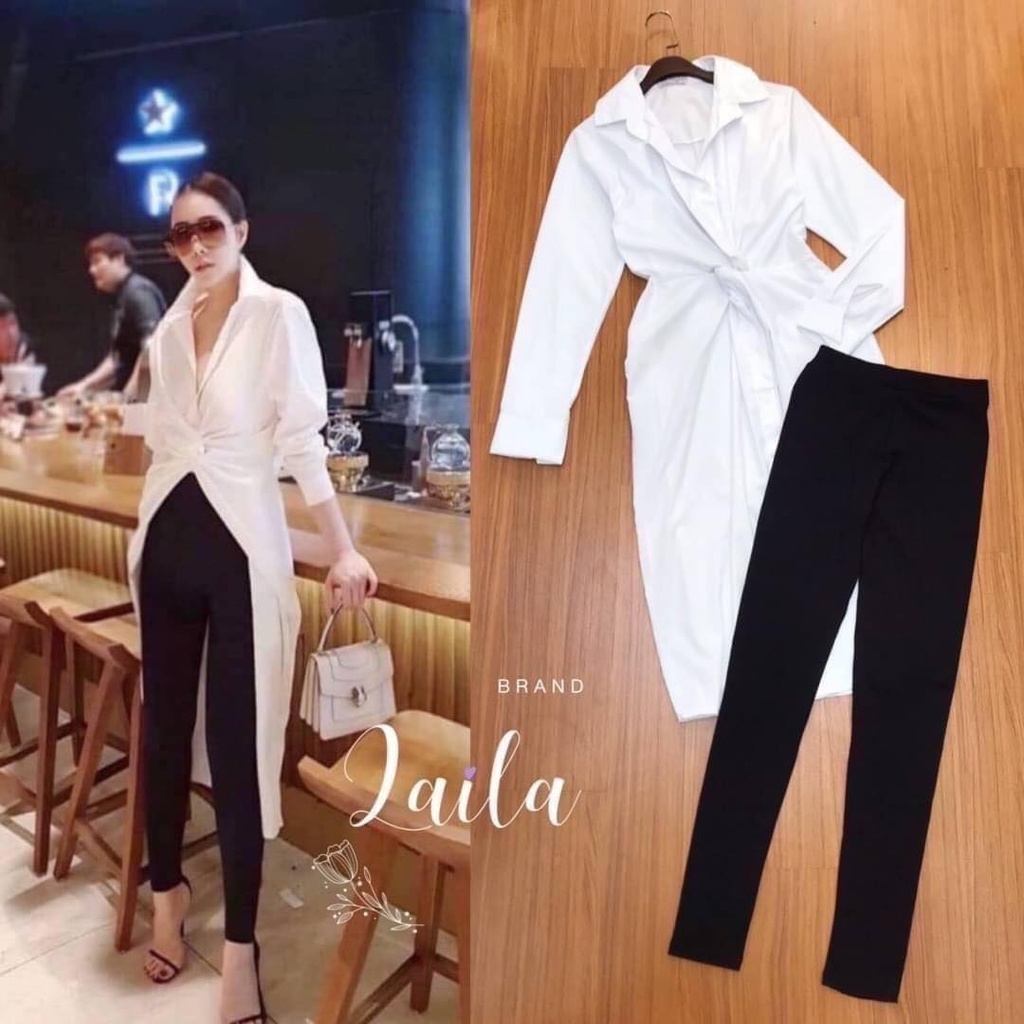 DressUp -  Laila White Shirt+Black Pant (No.982)