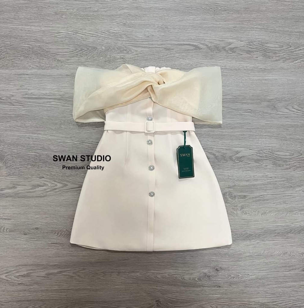 DressUp -  Swan Nude Short Dress+Belt(No.984)