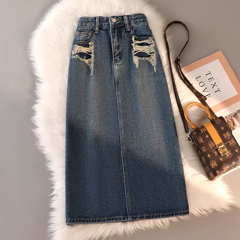 DressUp -  Jean Skirt Blue (Free Size)(No.994)