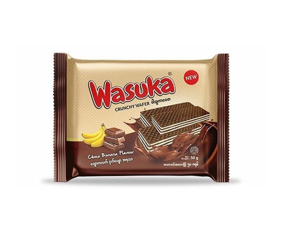 Wasuka - Crunchy Choco Banana Wafer (50g)