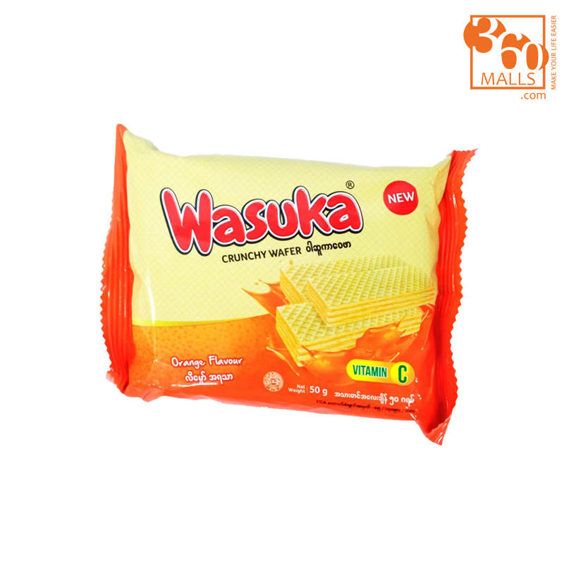 Wasuka - Crunchy Orange Flavour wafer (50g)