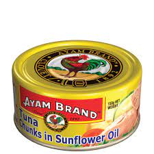 AYAM BRAND - Tuna Chucks in Sunflower Oil (150g)