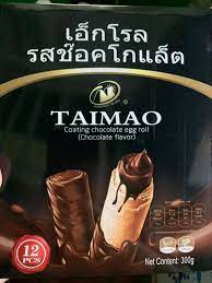 TAIMO - Coating Chocolate Egg Roll (Chocolate &amp; Strawberry Flavour) (25g)