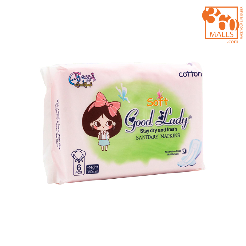 Good Lady - Stay Dry And Fresh - Sanitary Napkins - Night(360mm)(6pcs)