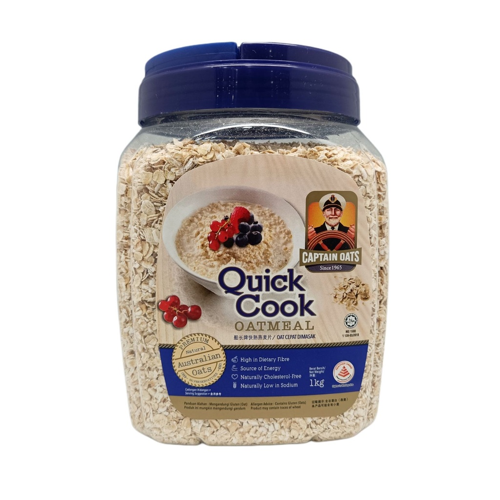 Captain Oats - Quick Cook Oatmeal - Oat Cepat Simasak (1kg)