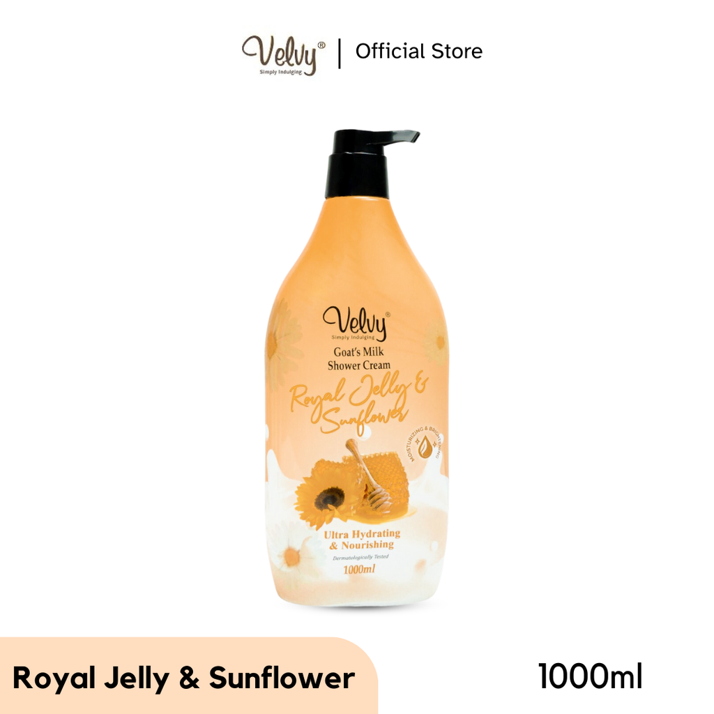 Velvy - Goat Milk - Royal Jelly &amp; Sunflower - Ultra Hydrating &amp; Nourishing (1000ml)