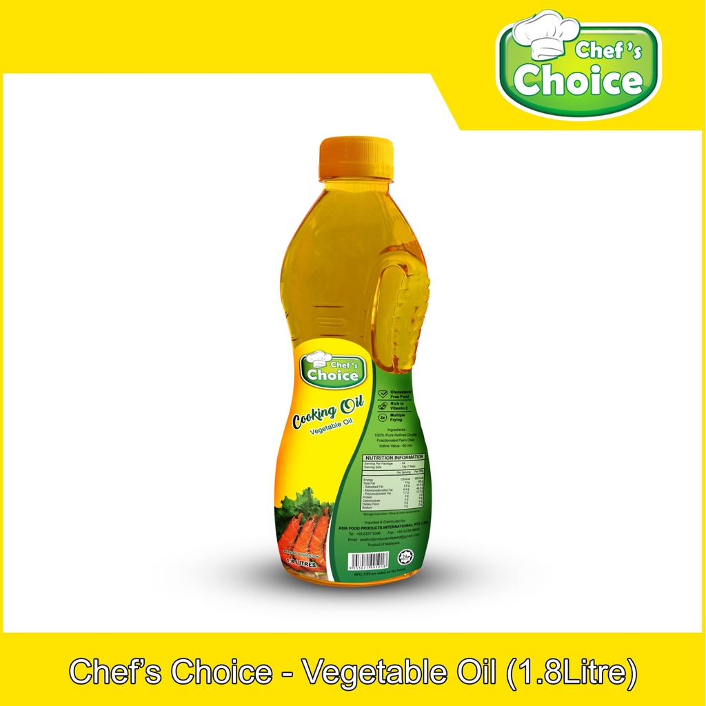 Chef 's Choice - Vegetable Oil (1.8 Liter) (ဟင်းသီးဟင်းရွက်ဆီ) (၁ပိဿာ)