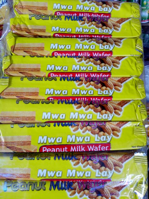 Mwa Mwa Lay - Peanut Milk Wafer (36g x 10pcs)