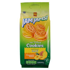 Jam Jams - Jam Sandwich Cookies - Pineapple Flavour (340g)