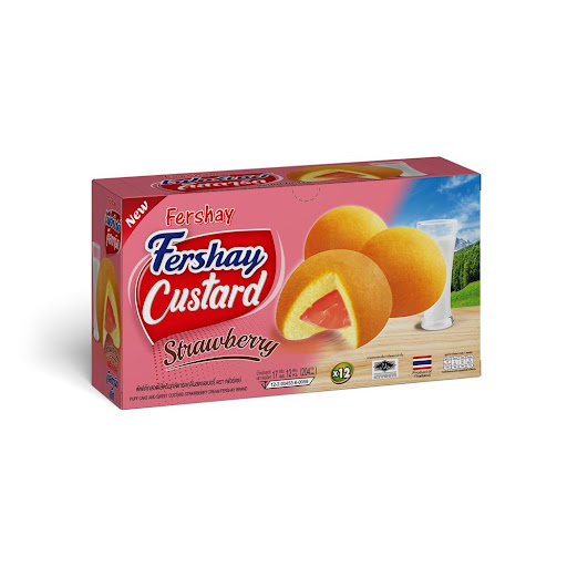 Fershay Custard Cake - Strawberry Flavoured (204g)