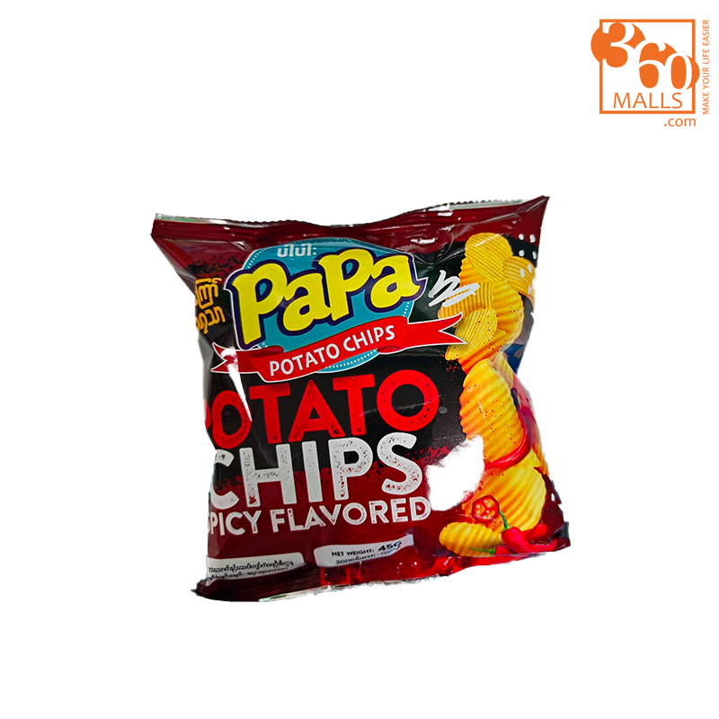 PA PA - Hot &amp; Spicy Potato Chips (45g)