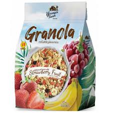 Younger Farm - Granola - Strawberry Fruits - Banana &amp; Raisin Flavour - 200g