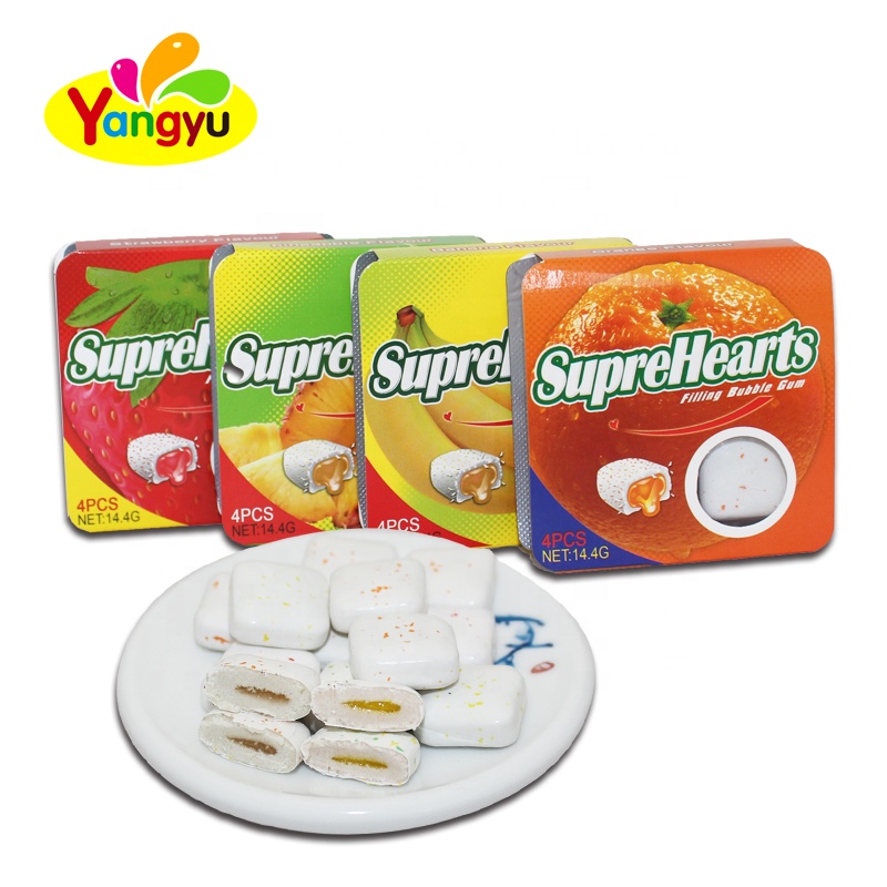 SuperHeart, SuperBubble - Jam Filling Bubble Gum (4pcs) (All Falvour)