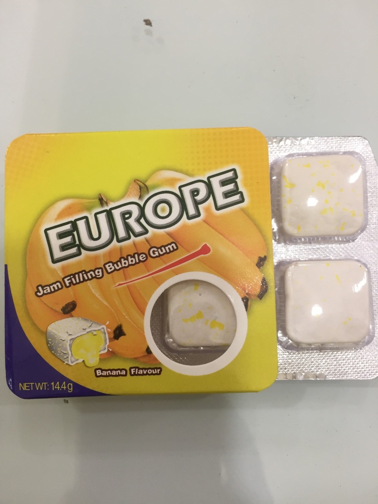 Europe - Jam Filling Bubble Gum (4pcs)