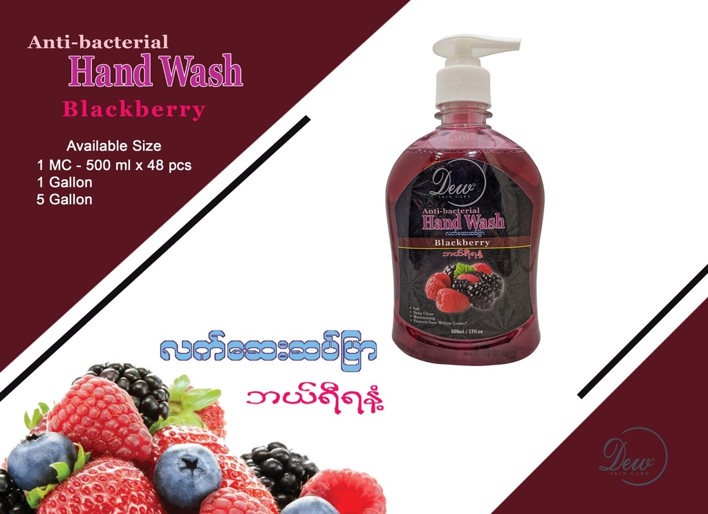 Dew - Hand Wash - Blackberry (500ml) x 48pcs