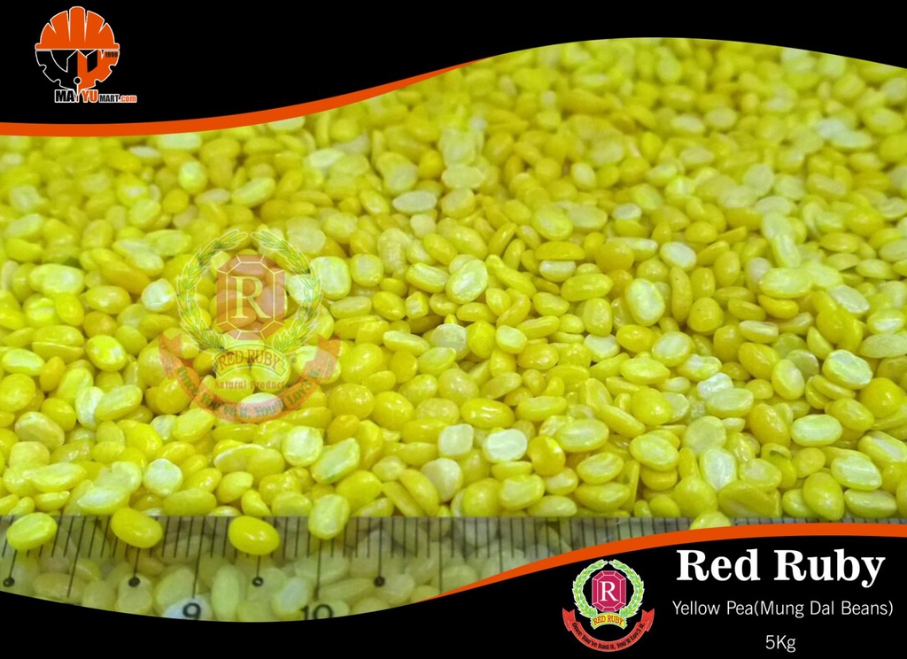 Red Ruby - Yellow Pea / Mung Dal (ပဲ၀ါလေး) (5kg Pack)