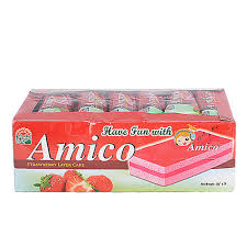 Amico - Strawberry Layer, Swis Roll Cake (18g) (Halal)