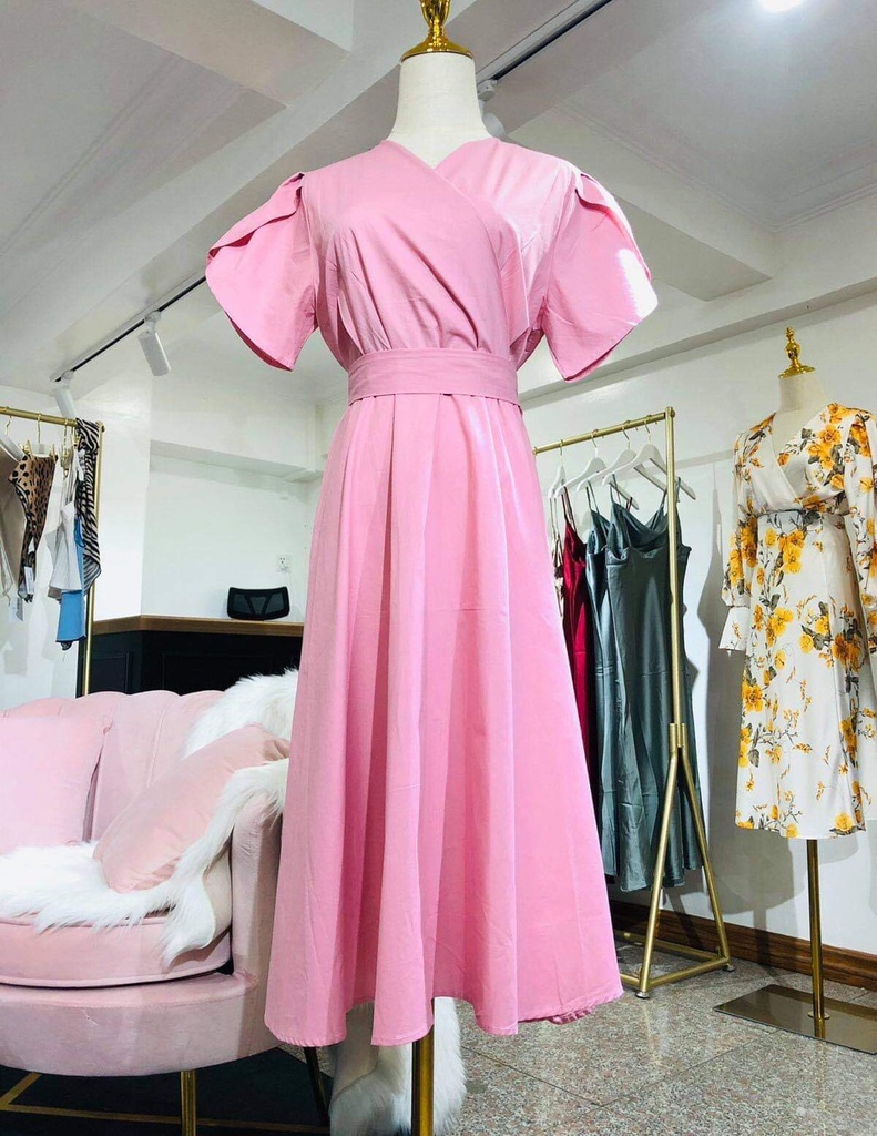 DressUp - Pink Plain Dress (XL size)