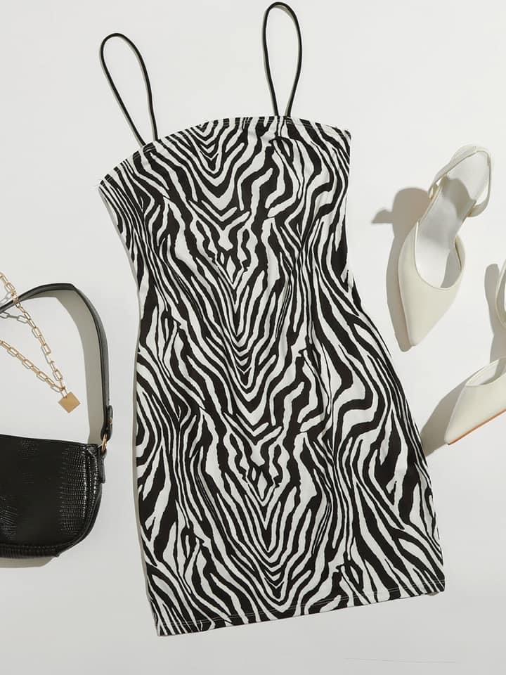 DressUp - Shein Zebra printed body corn dress (M size)(No.226)