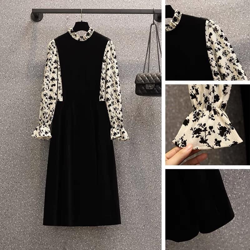 DressUp - Black Velvet Dress (L size)