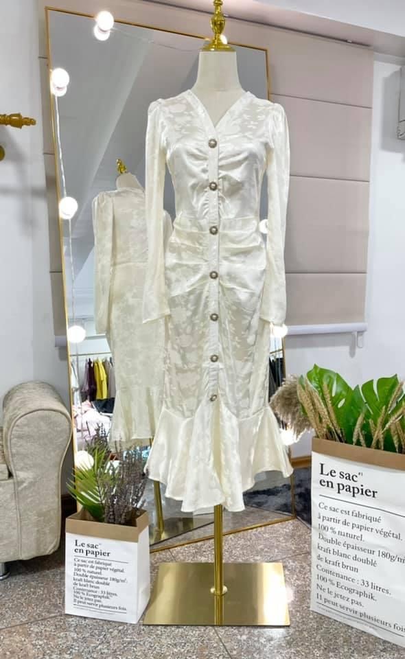 DressUp - Ivory Long Sleeve Dress (L size)