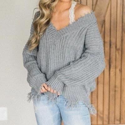 DressUp - Gray Sweater ( Free size)
