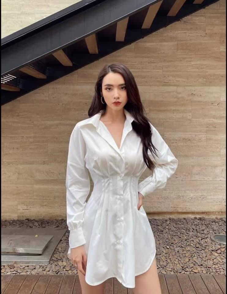 DressUp - Pachara Brand white short dress (M size)
