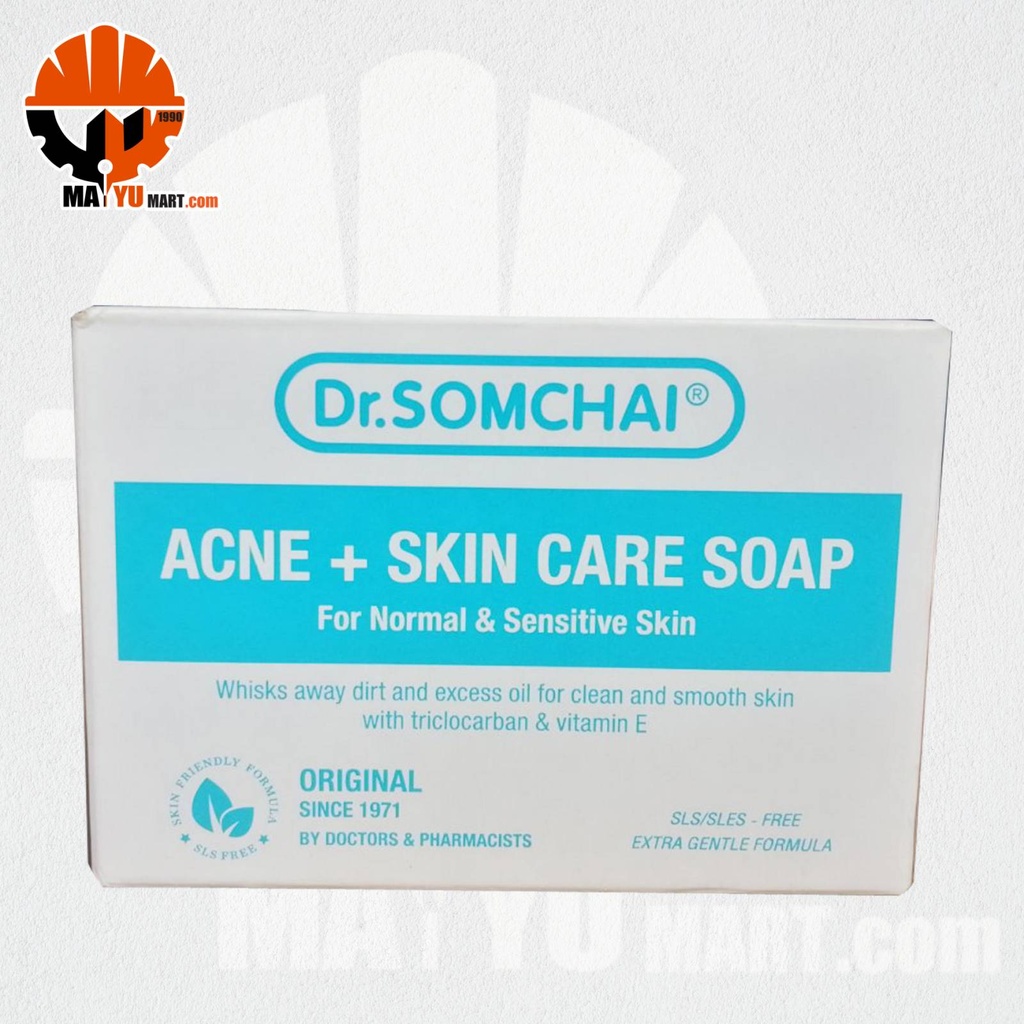 Dr.Somchai - Acne + Skin Care Soap for Normal&amp;Sensitive Skin (80g) white