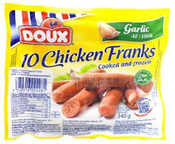 Doux  - Chicken Franks Garlic (340g)