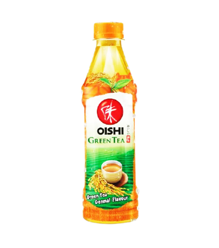 Oishi - Green Tea - Genmai Flavour (350ml) orange
