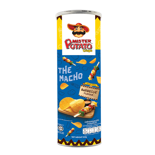 Mister Potato Crisps - Barbecue Flavour - THE MACHO (100g)