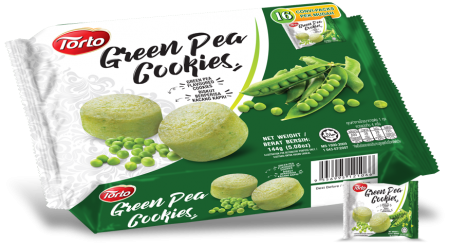 Torto - Green Pea Flavoured Cookies (144g)