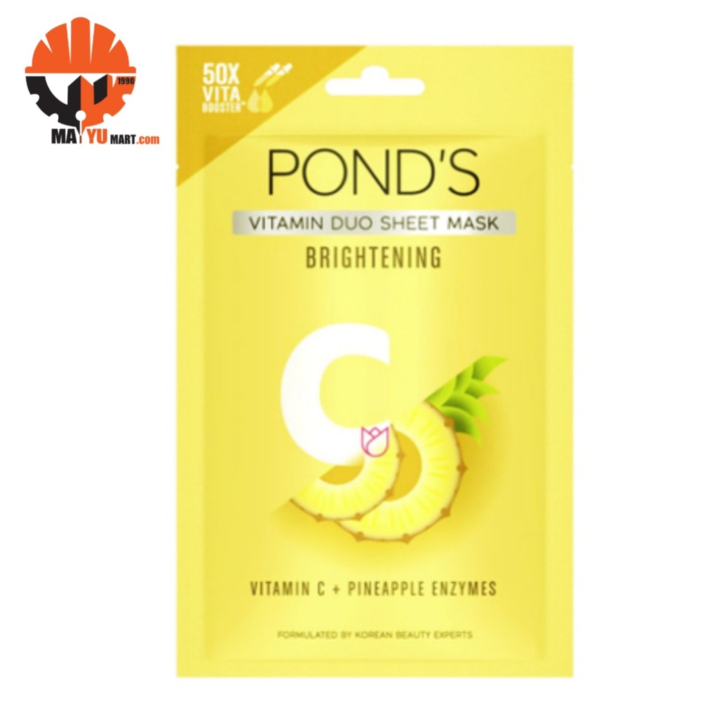 POND'S - Vitamin Duo Sheet Mask - Brightening - Vitamin C + Pineapple Enzymes (20g)