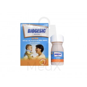 BIOGESIC PARACETAMOL 100mg/ml - Suspension For Kids - Orange Flavour (Oral Drops)