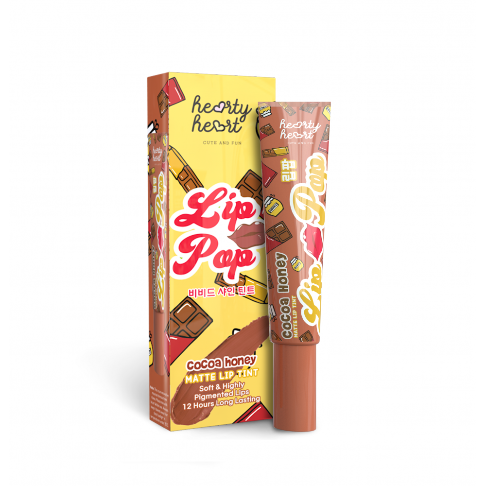 Hearty Heart - Lip Pop (Cocoa Honey) (Matte Lip Tint)(3.8ml)